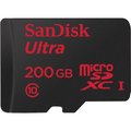 Sandisk Retail Storage Media Sandisk Ultra, 200Gb, Microsdxc, Class 10 Uhs-I, w/ Adapter SDSDQUAN-200G-A4A